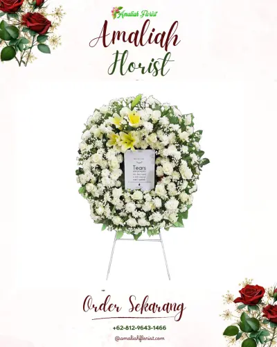 Krans Bunga Duka Cita di Cempaka
